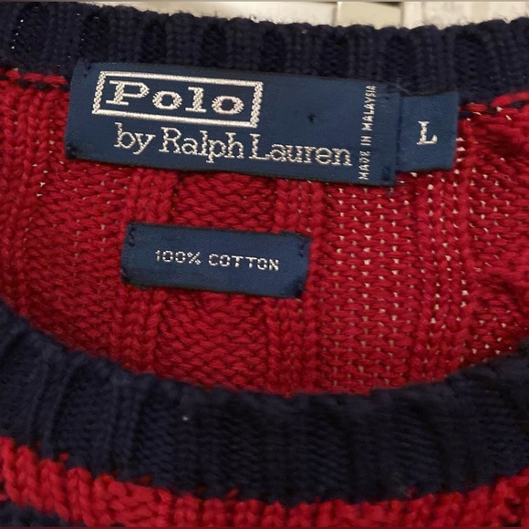Men’s Size L Polo By Ralph Lauren Pullover Knitted Sweater - Picture 7 of 12